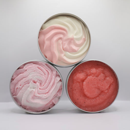 Juicy Strawberry BUNDLE - Soap, Body Scrub, Body Butter