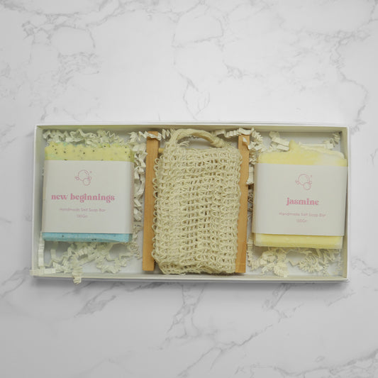 Diwali soap gift box - 2 x soap bars plus 2 accessories