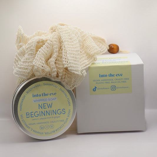 New Beginnings whipped soap and eco loofah giftbox