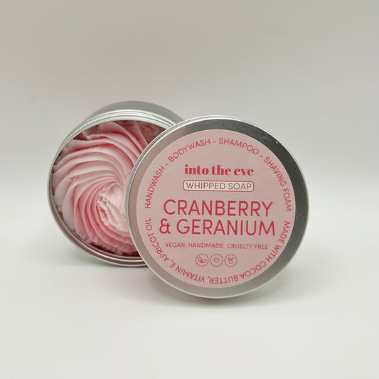 Cranberry & Geranium whipped soap