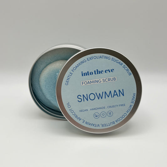 Snowman foaming sugar scrub