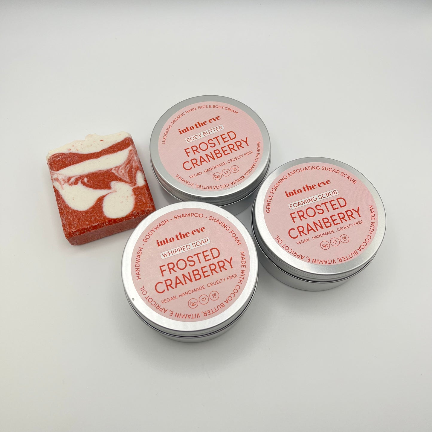 Frosted Cranberry BUNDLE - soap, body scrub, body butter