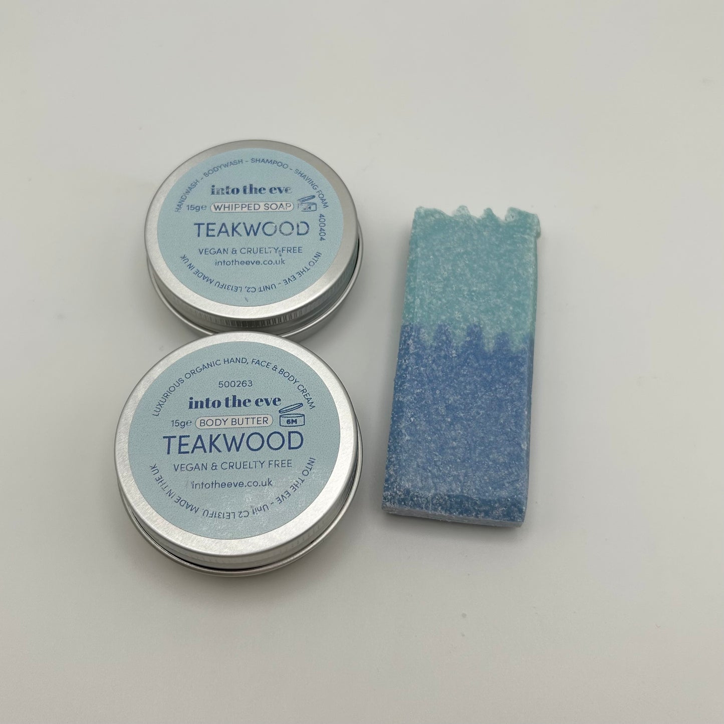 Teakwood BUNDLE - Whipped Soap, Body Butter, Soap Bar