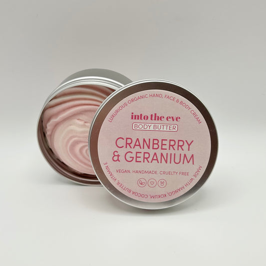 Cranberry & Geranium body butter