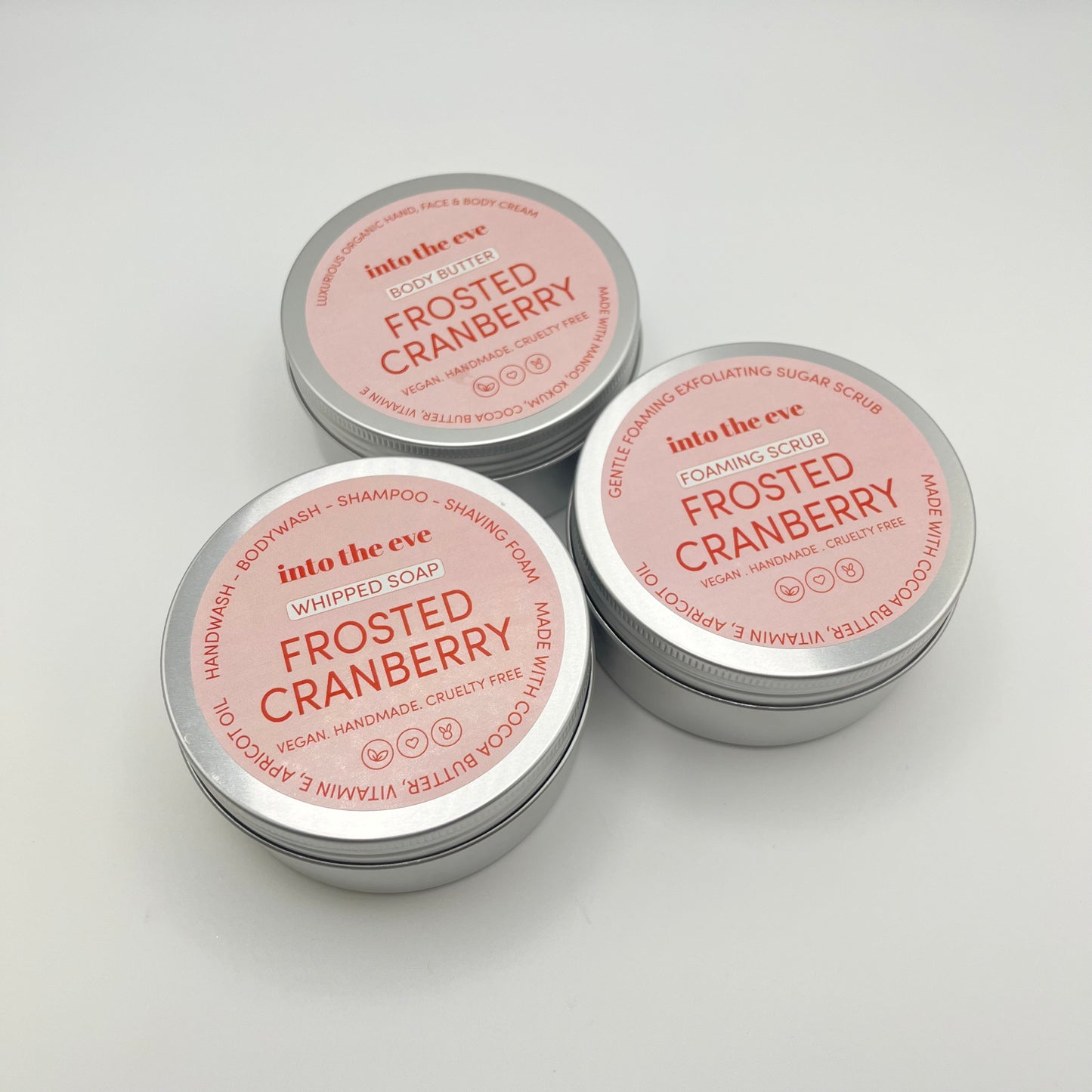 Frosted Cranberry BUNDLE - soap, body scrub, body butter