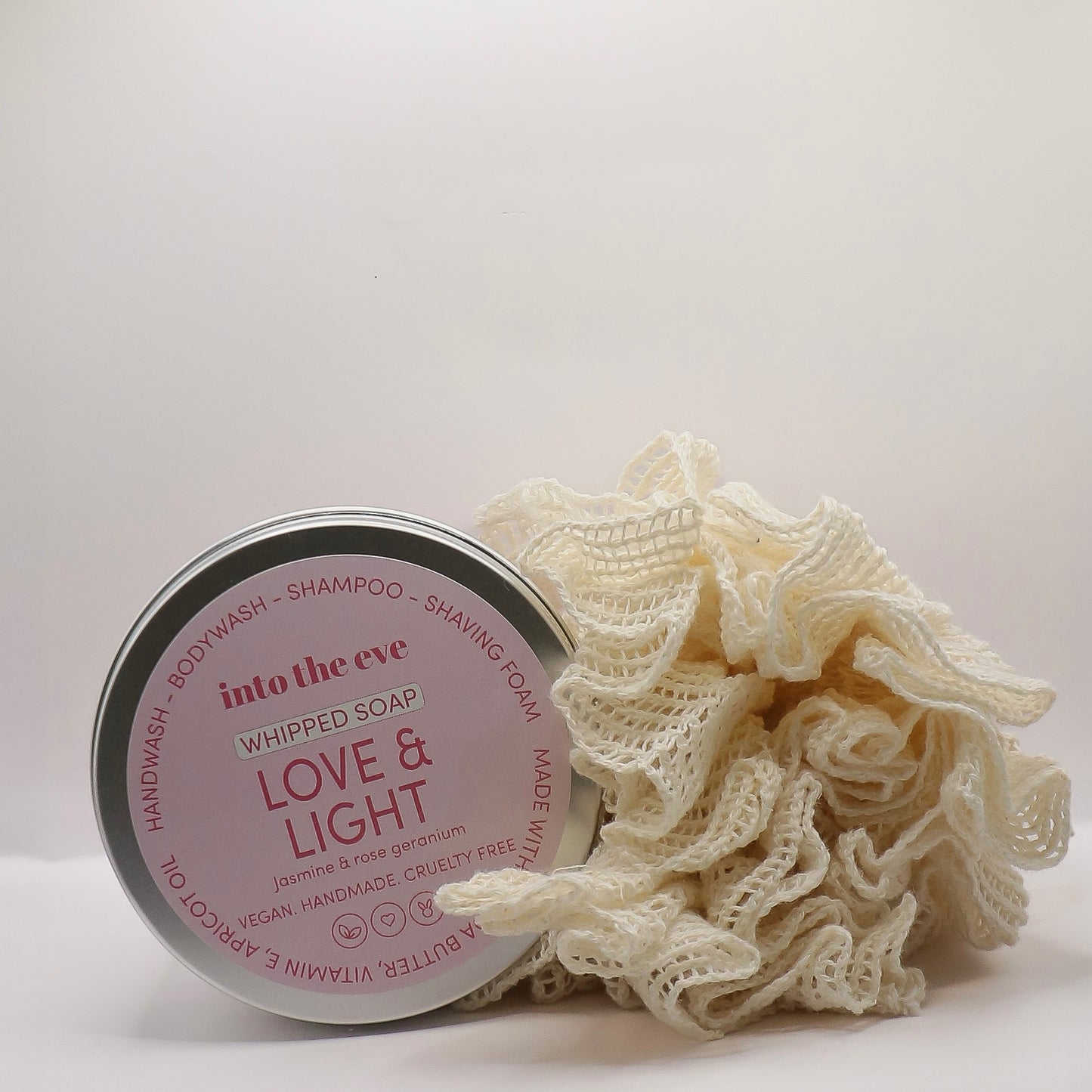 Love & Light whipped soap and eco loofah giftbox