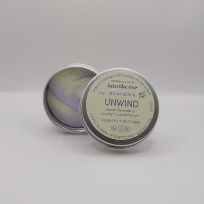 Unwind foaming sugar scrub